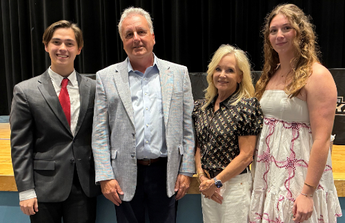 Scholarship Winner Ben Williams, Founder Peter Nicandri and Stacie Nicandri, Scholarship Winner Catherine Ann Houston